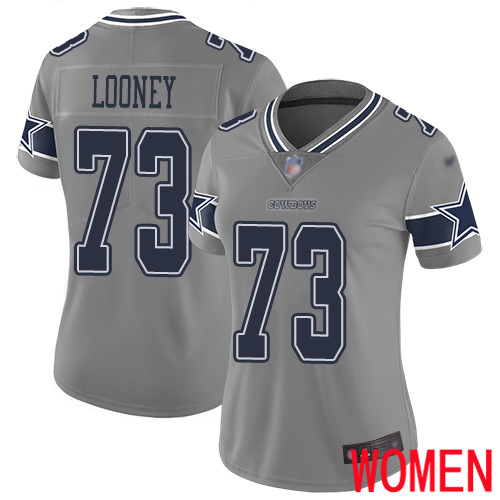 Women Dallas Cowboys Limited Gray Joe Looney #73 Inverted Legend NFL Jersey->dallas cowboys->NFL Jersey
